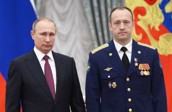 Ceremony of giving state decorations in Kremlin