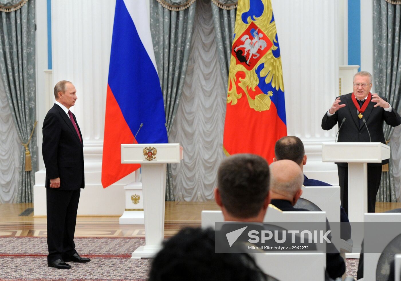 Ceremony of giving state decorations in Kremlin