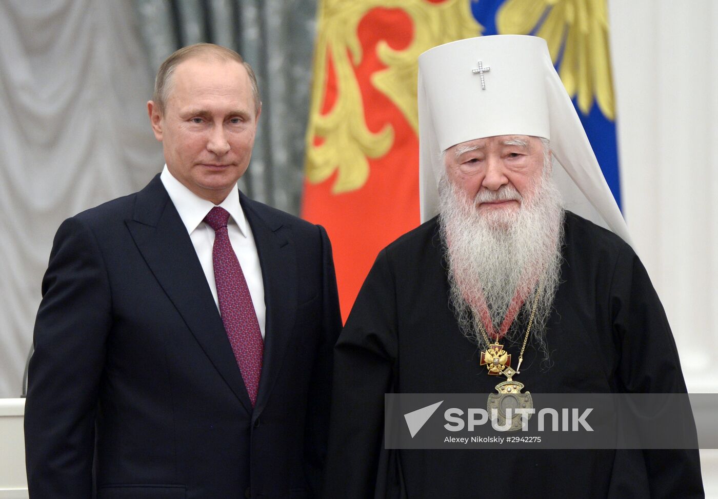 Ceremony of giving state decorations in Kremlin