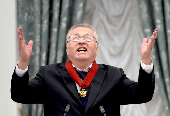 Ceremony of giving state decorations in Kremlin