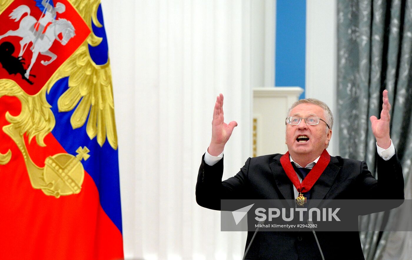 Ceremony of giving state decorations in Kremlin
