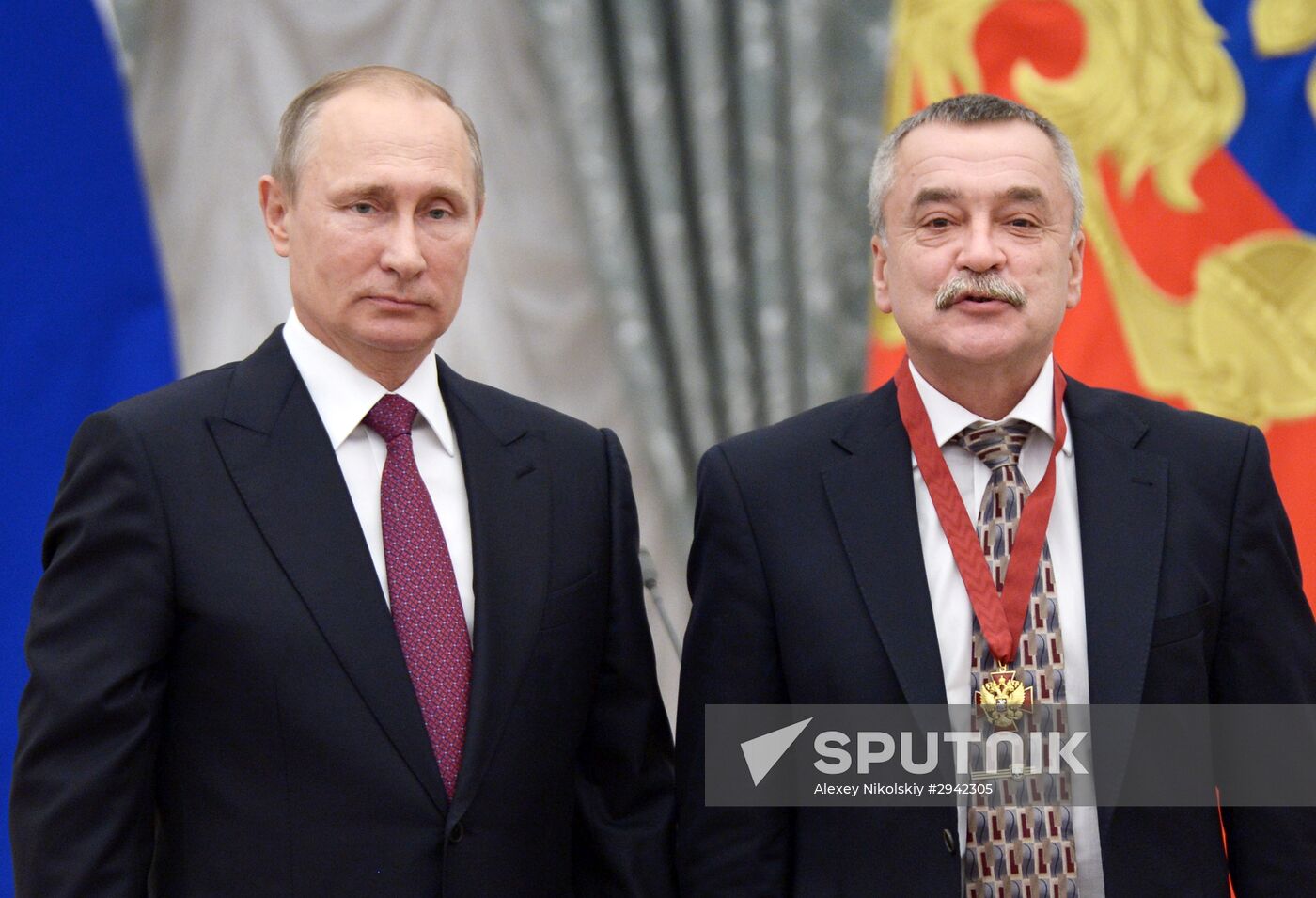 Ceremony of giving state decorations in Kremlin