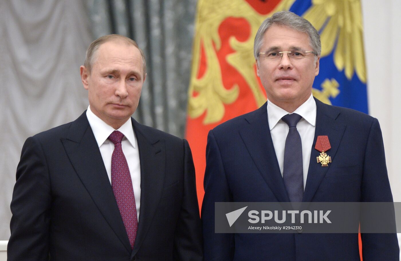 Ceremony of giving state decorations in Kremlin