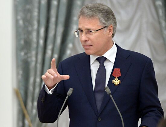 Ceremony of giving state decorations in Kremlin