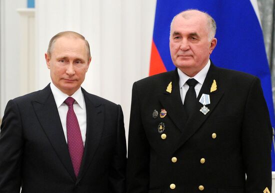 Ceremony of giving state decorations in Kremlin