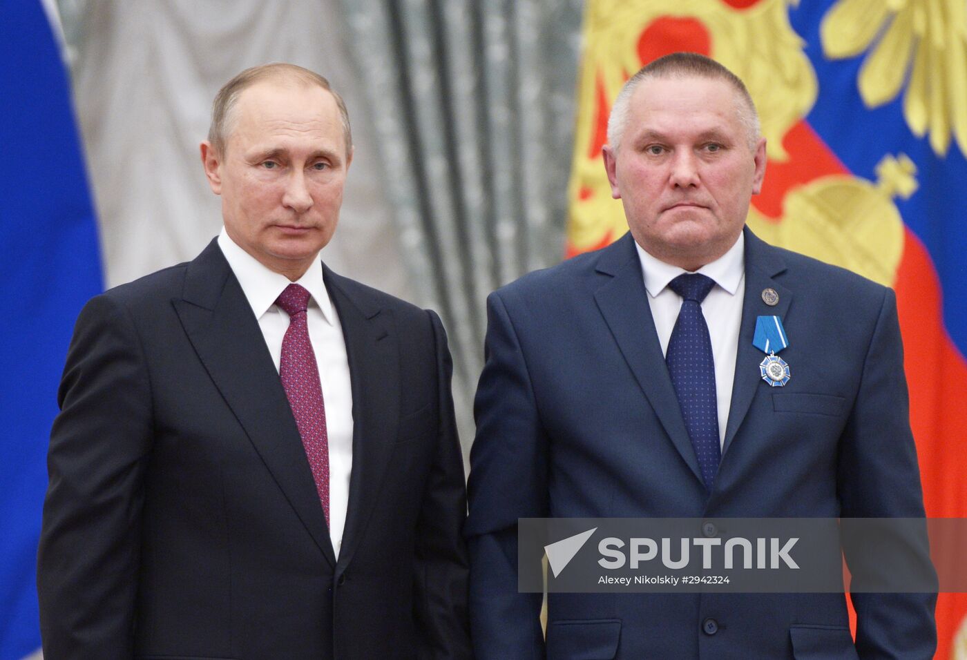 Ceremony of giving state decorations in Kremlin