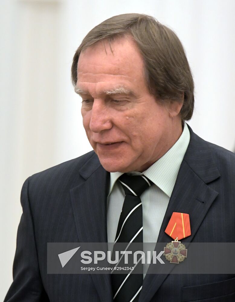 Ceremony of giving state decorations in Kremlin