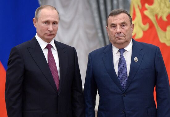 Ceremony of giving state decorations in Kremlin