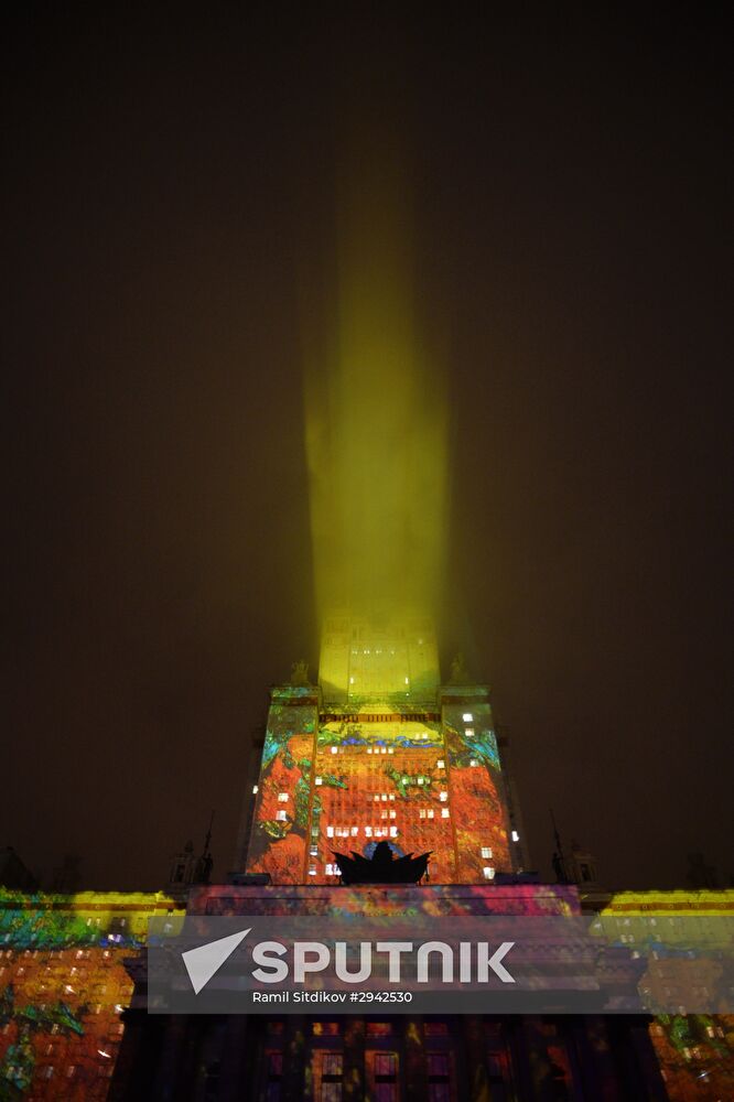 Rehearsal of multimedia show at 2016 Circle of Light Festival