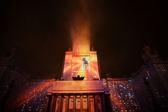 Rehearsal of multimedia show at 2016 Circle of Light Festival