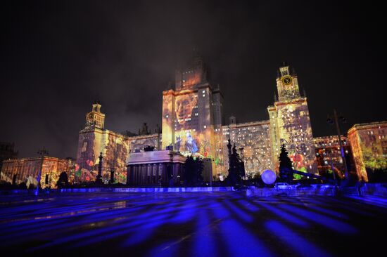 Rehearsal of multimedia show at 2016 Circle of Light Festival