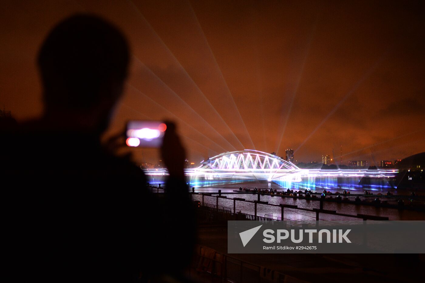 Rehearsal of multimedia show at 2016 Circle of Light Festival