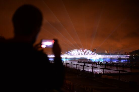 Rehearsal of multimedia show at 2016 Circle of Light Festival
