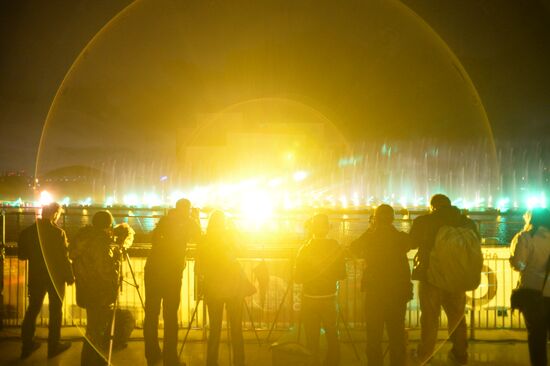 Rehearsal of multimedia show at 2016 Circle of Light Festival