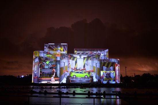 Rehearsal of multimedia show at 2016 Circle of Light Festival