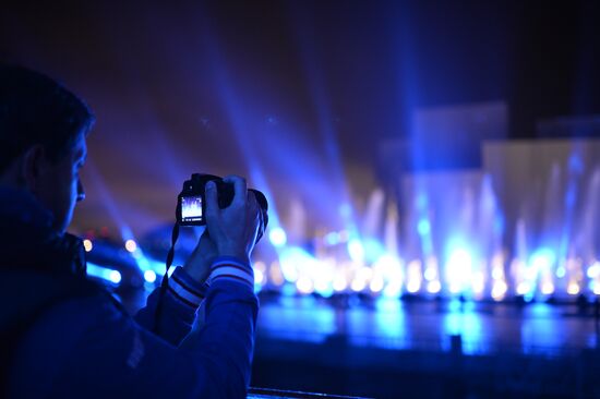 Rehearsal of multimedia show at 2016 Circle of Light Festival