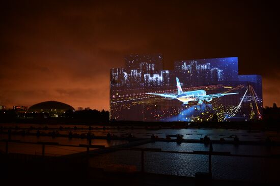 Rehearsal of multimedia show at 2016 Circle of Light Festival