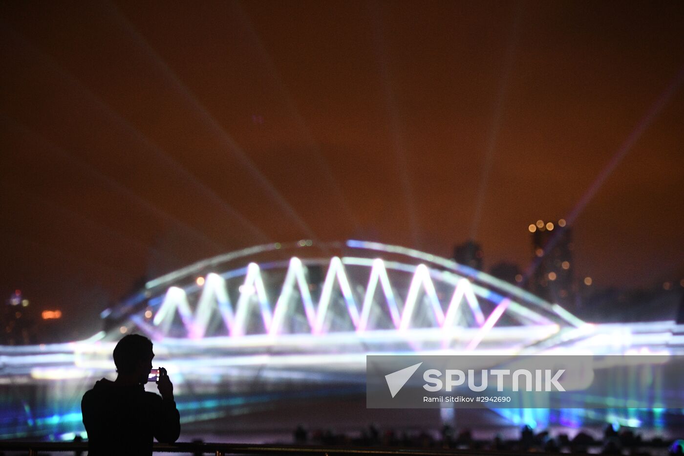 Rehearsal of multimedia show at 2016 Circle of Light Festival