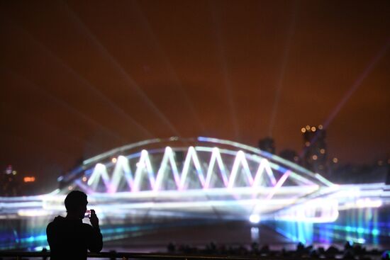 Rehearsal of multimedia show at 2016 Circle of Light Festival