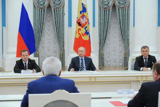 President Vladimir Putin holds meetings in the wake of the September 18 elections