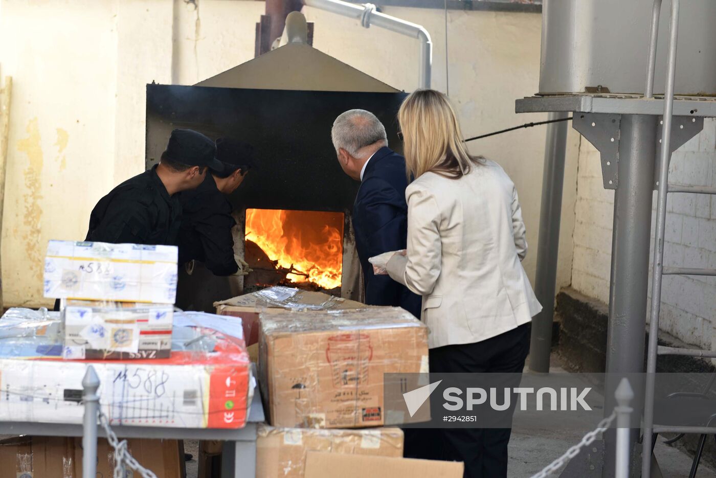 Destruction of drugs in Tajikistan