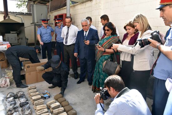 Destruction of drugs in Tajikistan