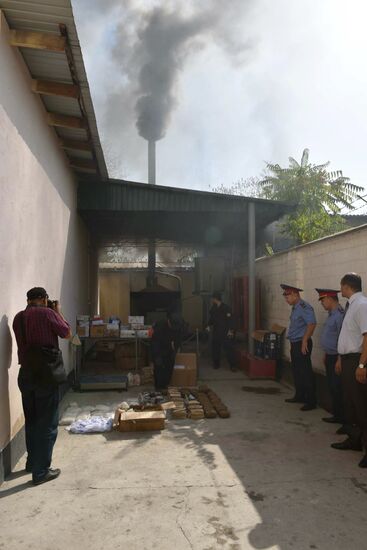 Destruction of drugs in Tajikistan