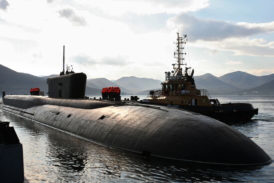 Vladimir Monomakh submarine returnd to its habitual Kamchatka base