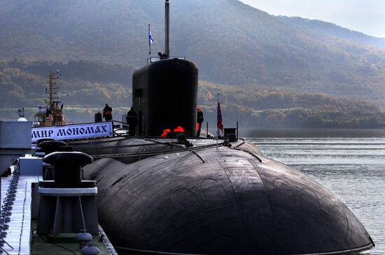 Vladimir Monomakh submarine returnd to its habitual Kamchatka base