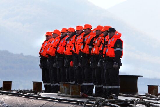 Vladimir Monomakh submarine returnd to its habitual Kamchatka base