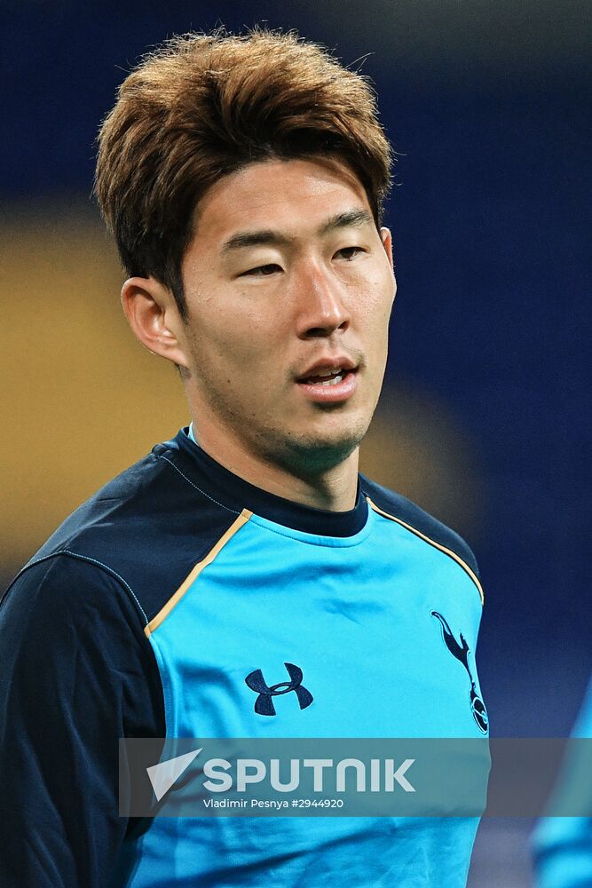 Football. Champions League. Tottenham F.C. training session