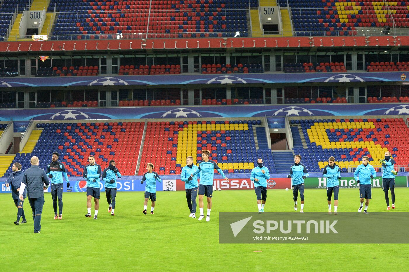 Football. Champions League. Tottenham F.C. training session