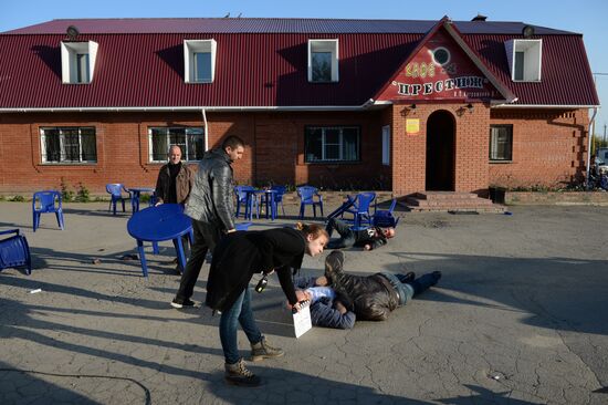 Shooting the film "Geiler" in Novosibirsk Region