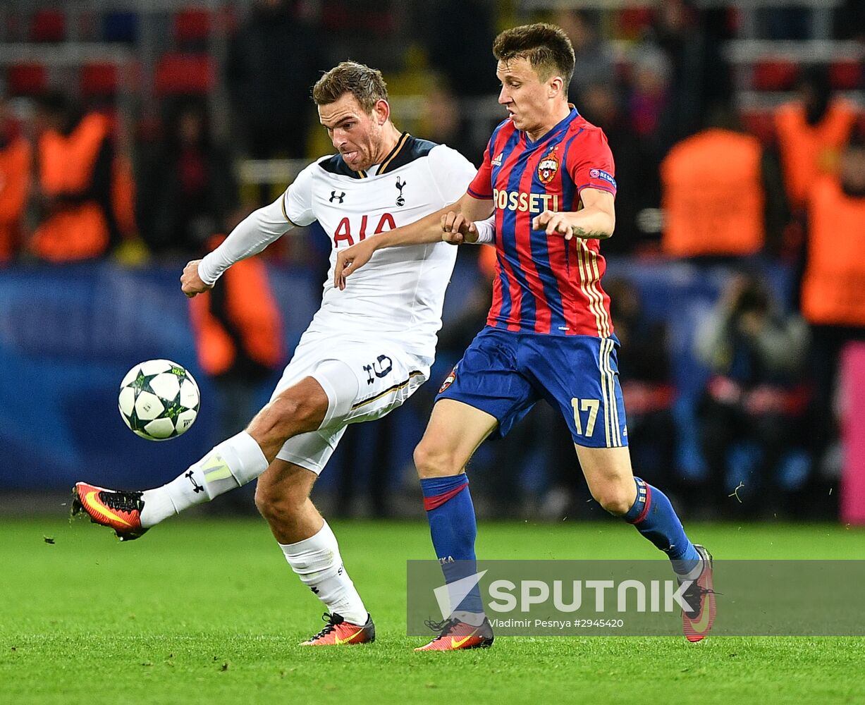 Football. UEFA Champions League. CSKA vs. Tottenham Hotspur