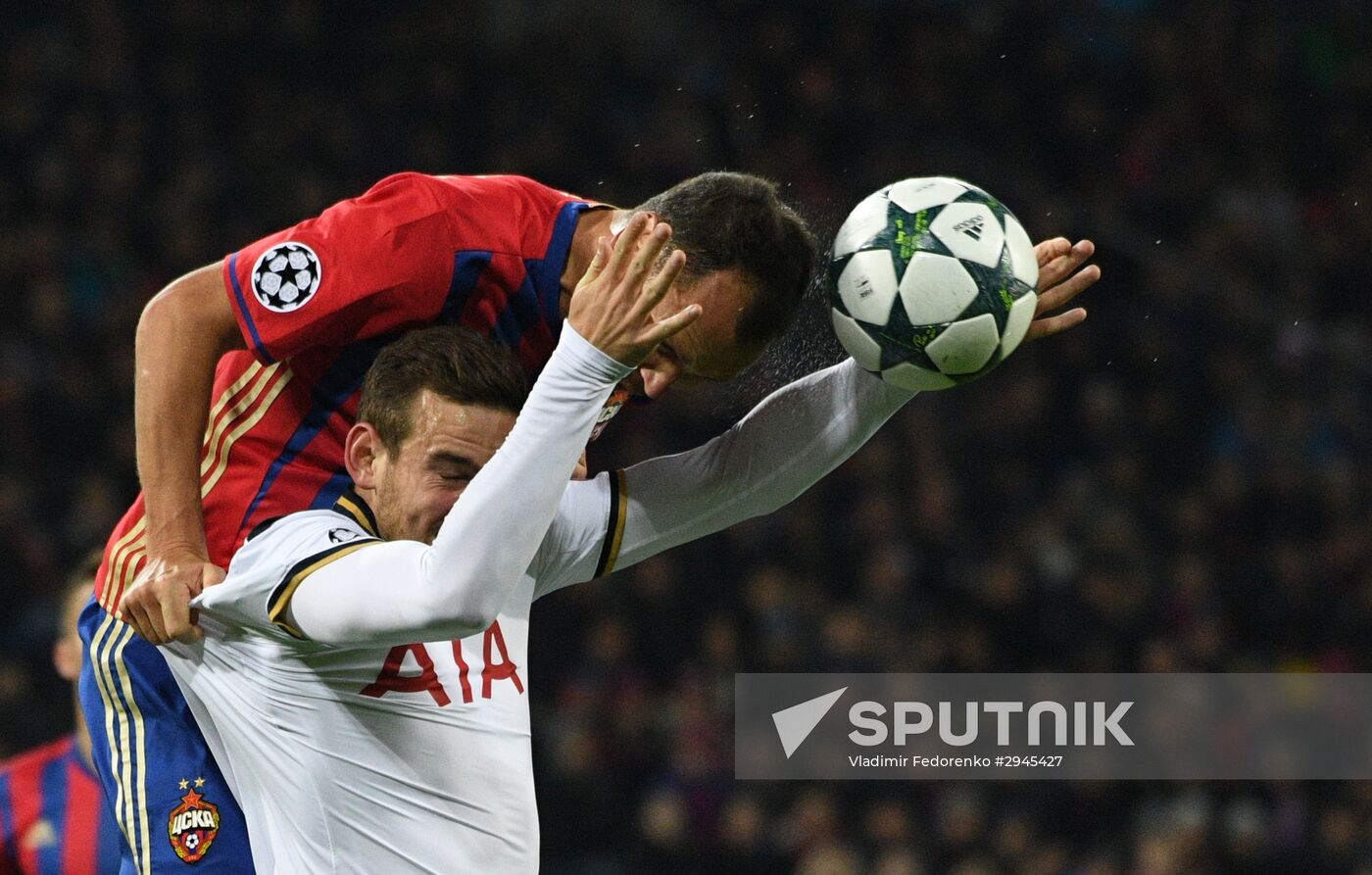Football. UEFA Champions League. CSKA vs. Tottenham Hotspur