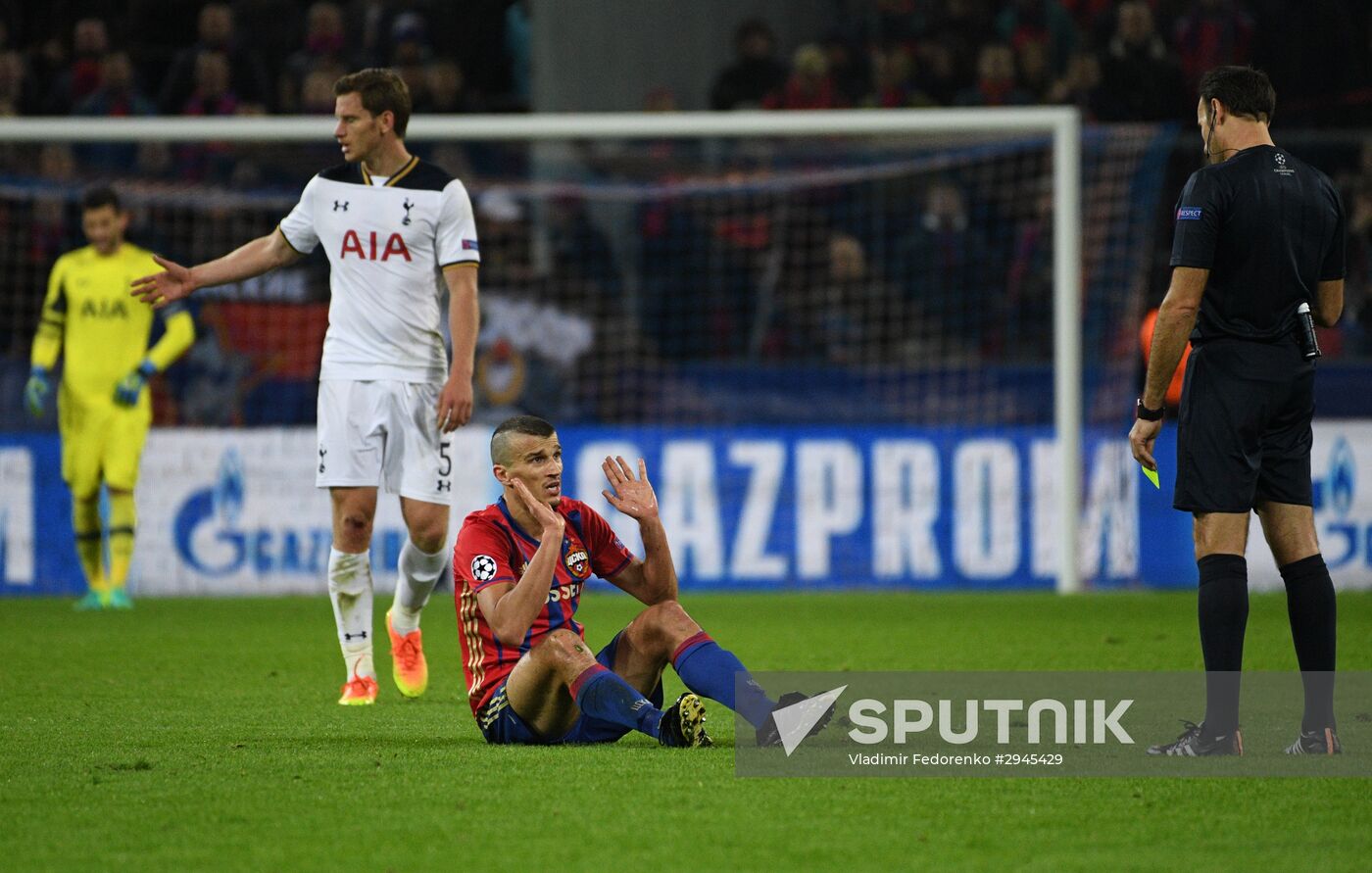 Football. UEFA Champions League. CSKA vs. Tottenham Hotspur