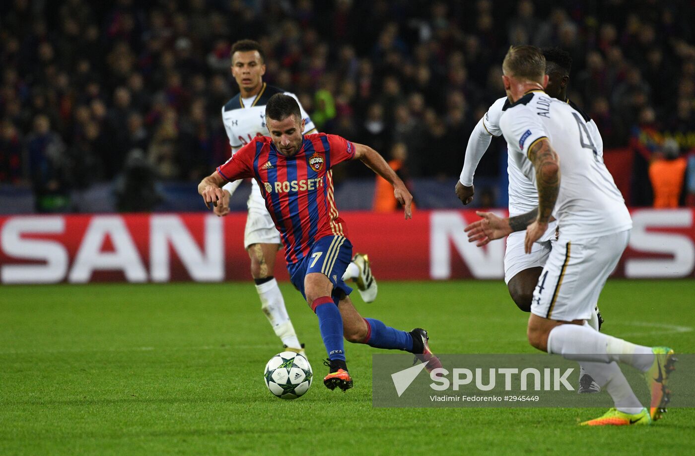 Football. UEFA Champions League. CSKA vs. Tottenham Hotspur