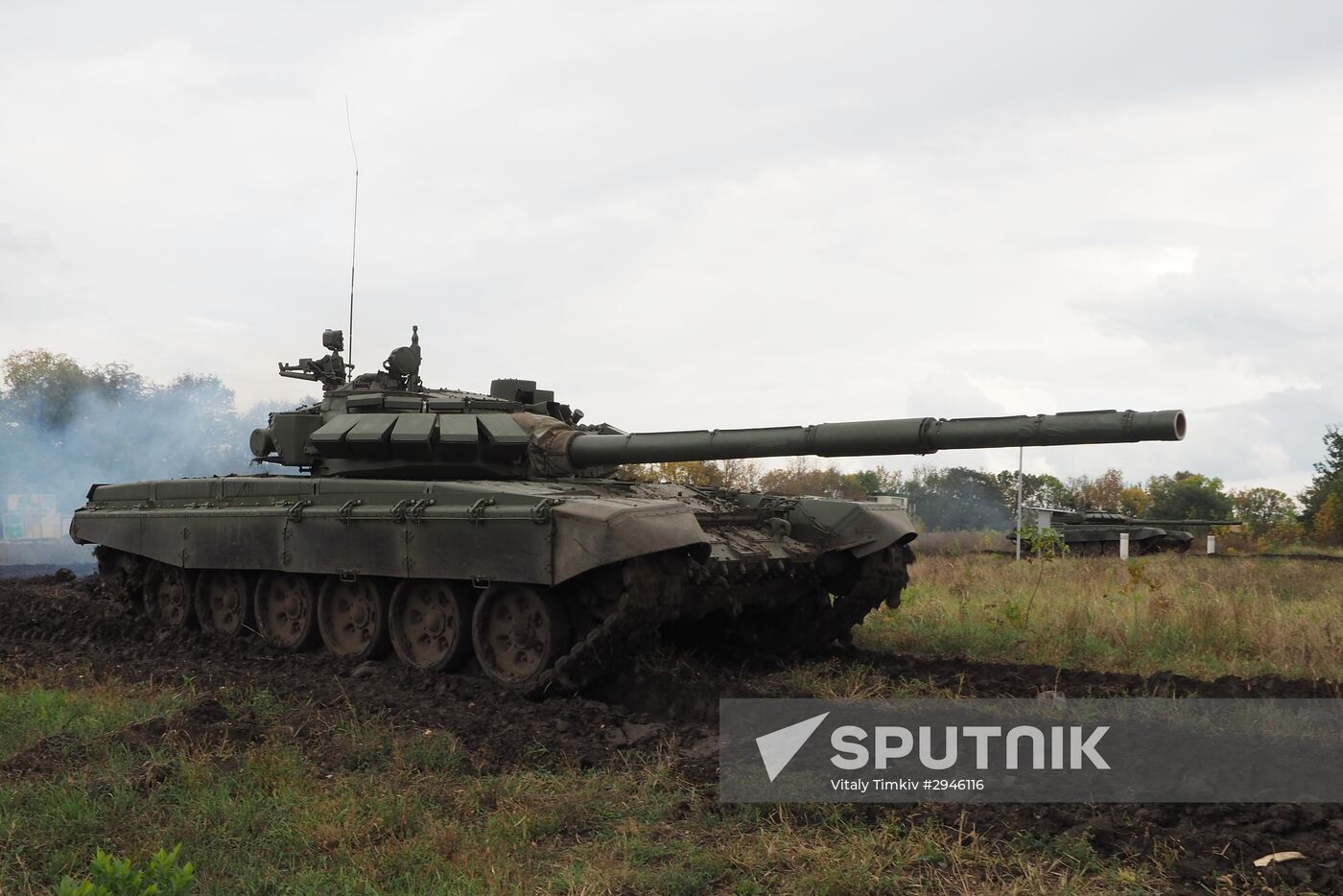 Exercises of tank units of a motorized-rifle infantry unit of the Russian South Military District