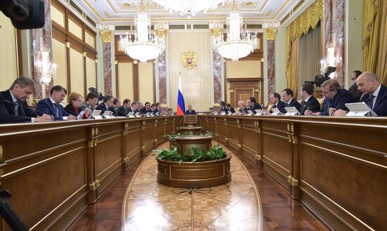 Russian Prime Minister Dmitry Medvedev chairs Government meeting