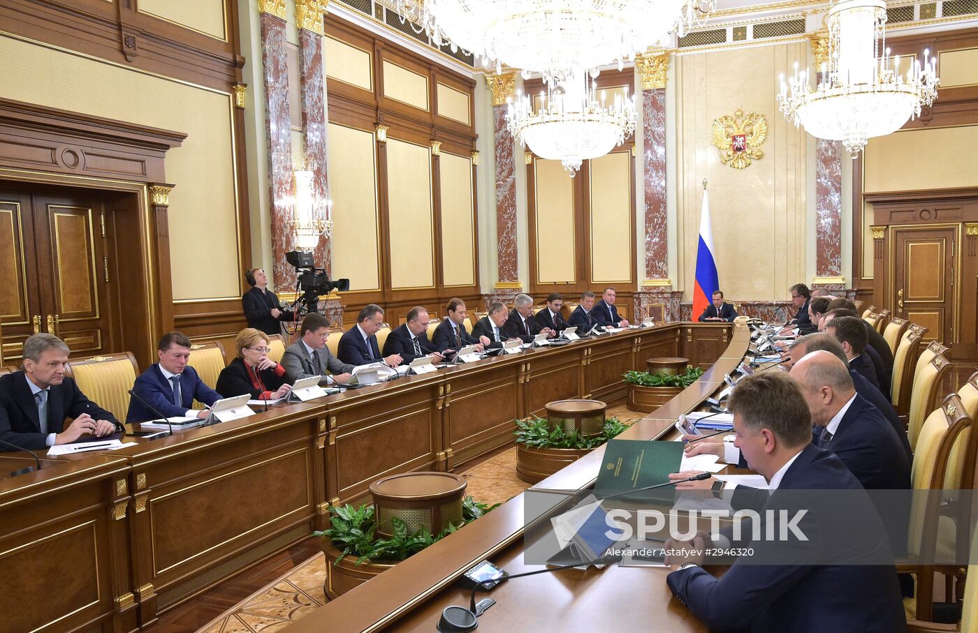 Russian Prime Minister Dmitry Medvedev chairs Government meeting