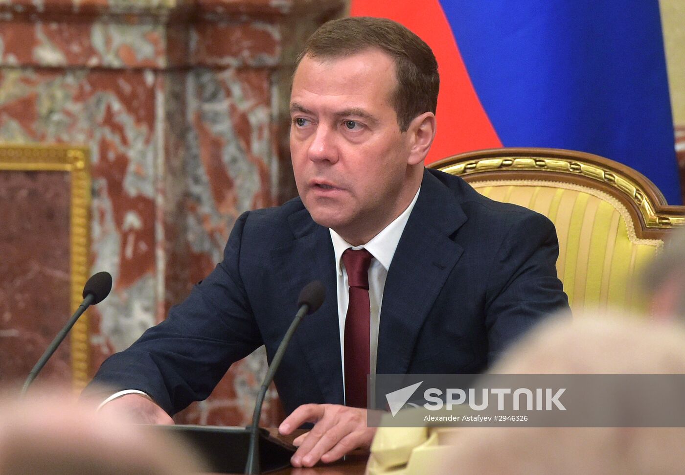 Russian Prime Minister Dmitry Medvedev chairs Government meeting