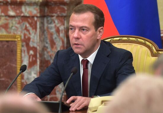 Russian Prime Minister Dmitry Medvedev chairs Government meeting