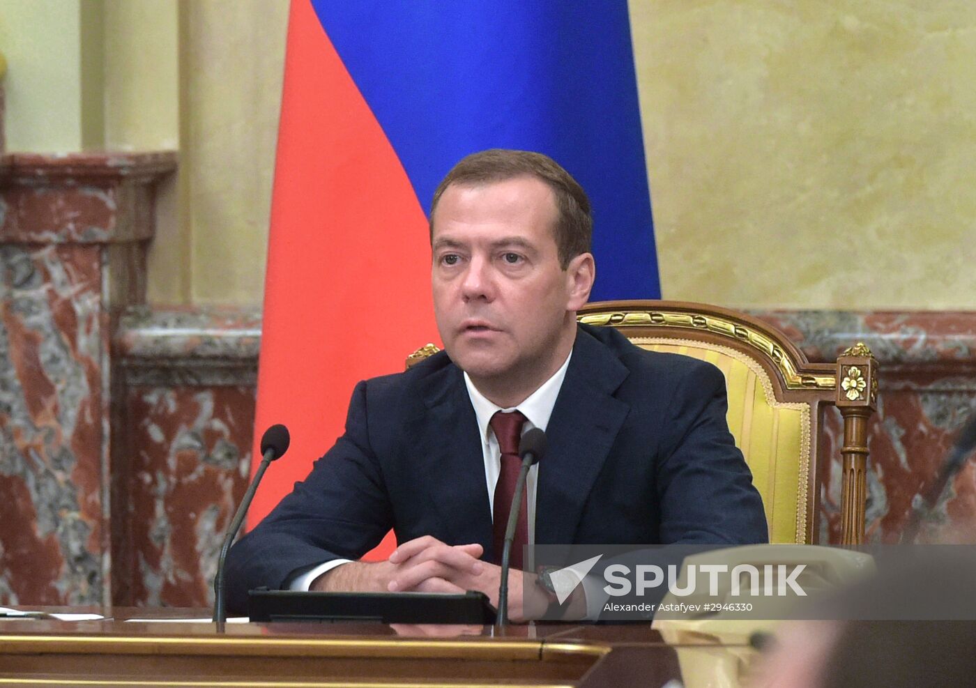 Russian Prime Minister Dmitry Medvedev chairs Government meeting
