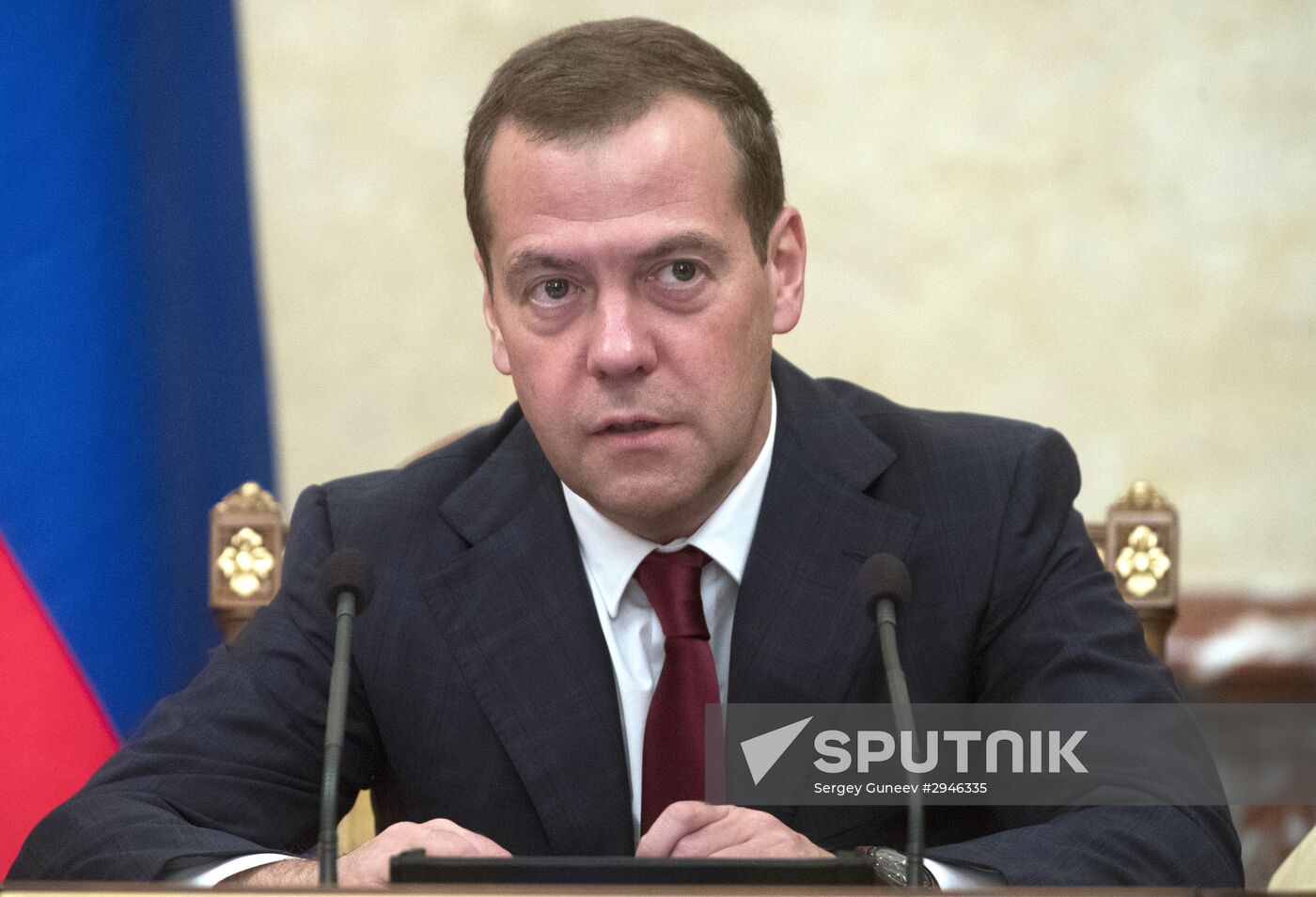 Russian Prime Minister Dmitry Medvedev chairs Government meeting