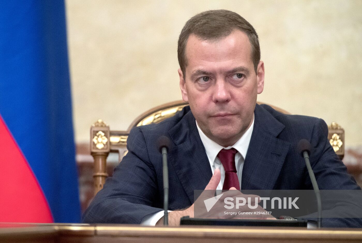 Russian Prime Minister Dmitry Medvedev chairs Government meeting