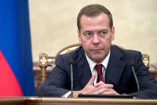 Russian Prime Minister Dmitry Medvedev chairs Government meeting