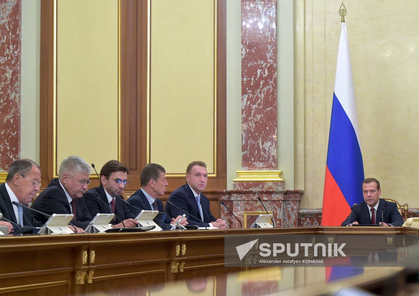 Russian Prime Minister Dmitry Medvedev chairs Government meeting