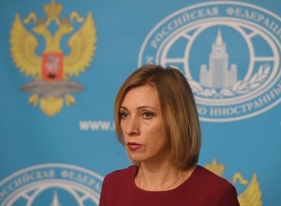 Russian Foreign Ministry Spokesperson Maria Zakharova's briefing on current foreign policy issues.