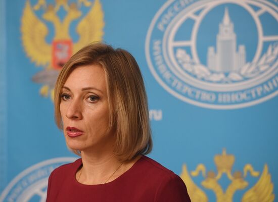 Russian Foreign Ministry Spokesperson Maria Zakharova's briefing on current foreign policy issues.