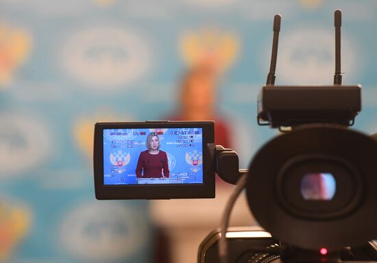 Russian Foreign Ministry Spokesperson Maria Zakharova's briefing on current foreign policy issues.